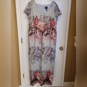 Adrianna  Papell floral print gown